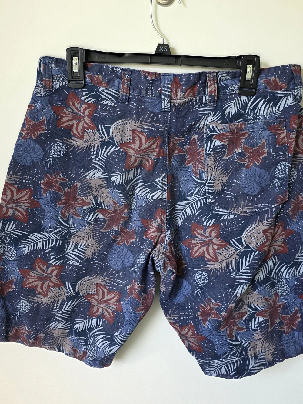 Bruno Milano Men's Tropical Floral Print Shorts Size 34 Cotton Vacation Beach
